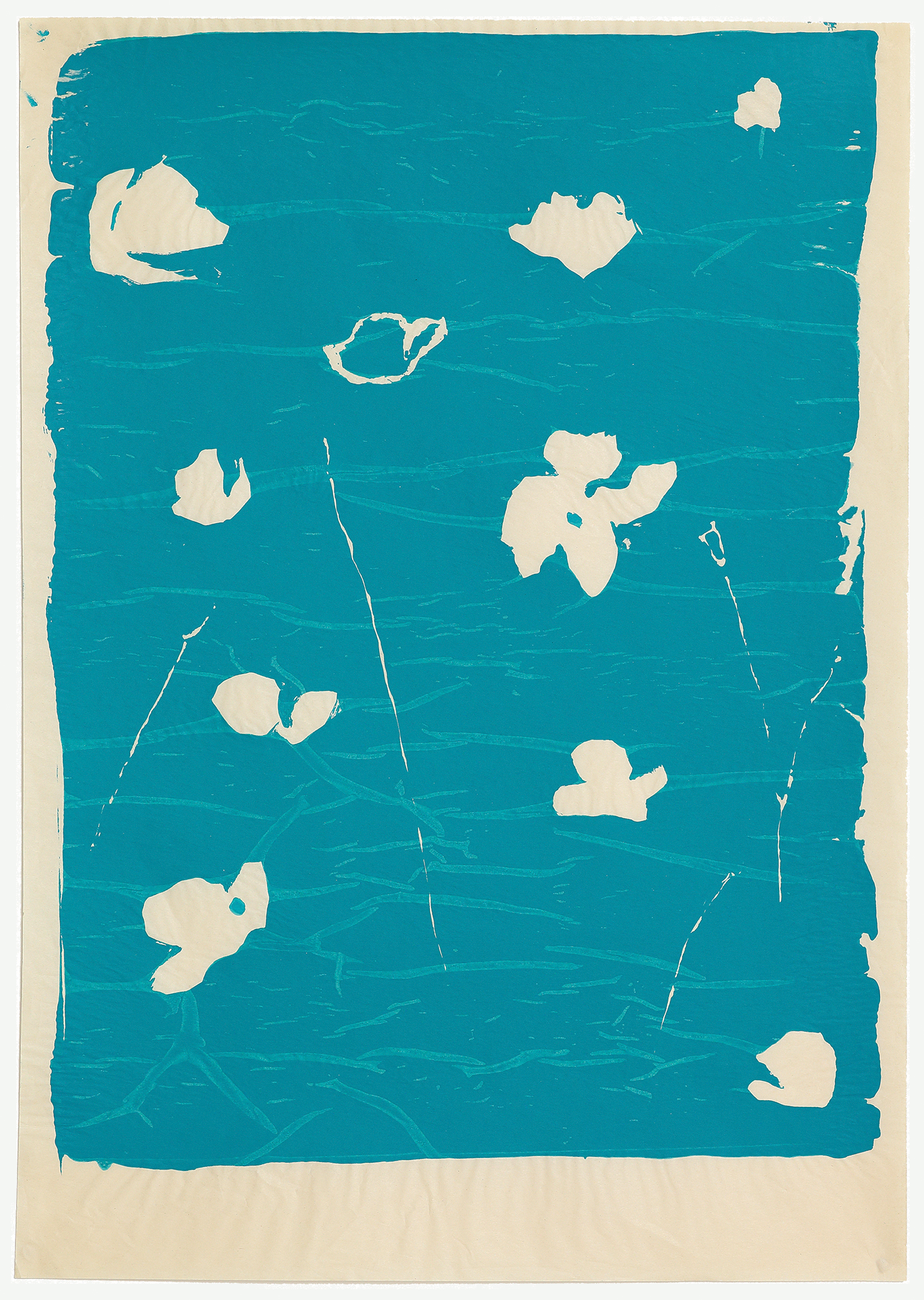 silkscreens, nature, one of a kind prints, printmaking, sisi palmer, art, blue, white, flowers